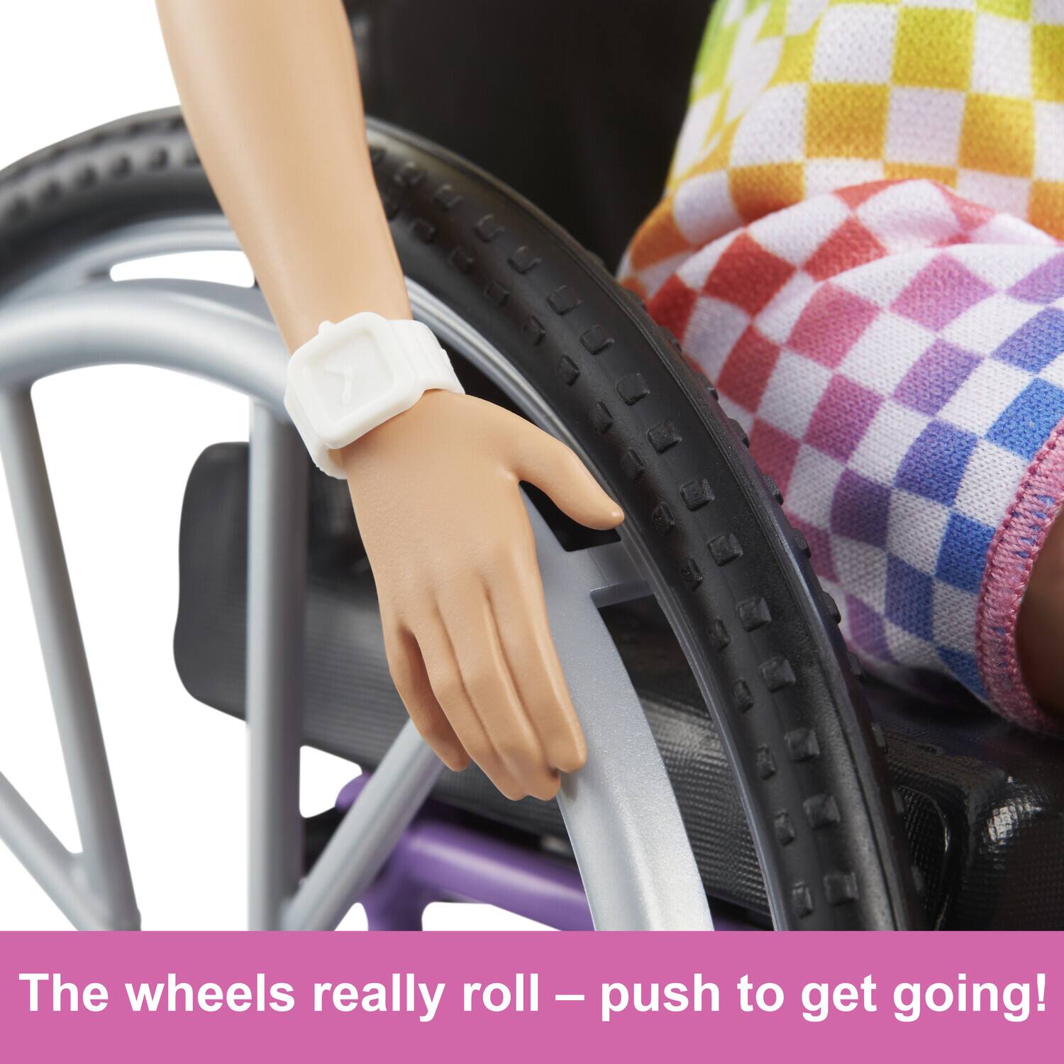 The wheels really roll – push to get going!