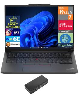 Lenovo - Thinkpad E14 G6 Laptop 14.0 WUXGA (AMD Ryzen 7 7735U, 16GB DDR5, 512GB PCIe SSD, AMD Radeon, Win 11 Pro) - Black