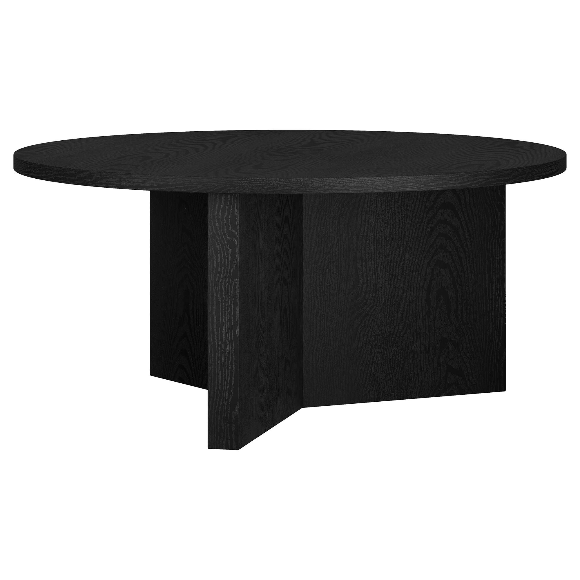 Alt View 1. Hudson&Canal - Anders 36" Wide Round Coffee Table - Black.
