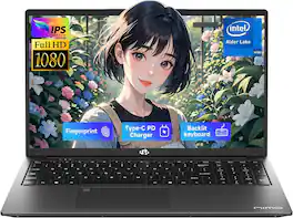 NIMO - 17.3" IPS FHD-Student-Laptop- 16GB RAM 512GB SSD, Intel Pentium 4 Cores N100(Beat i3-1115G4, Up to 3.4GHz) Computer - Gray