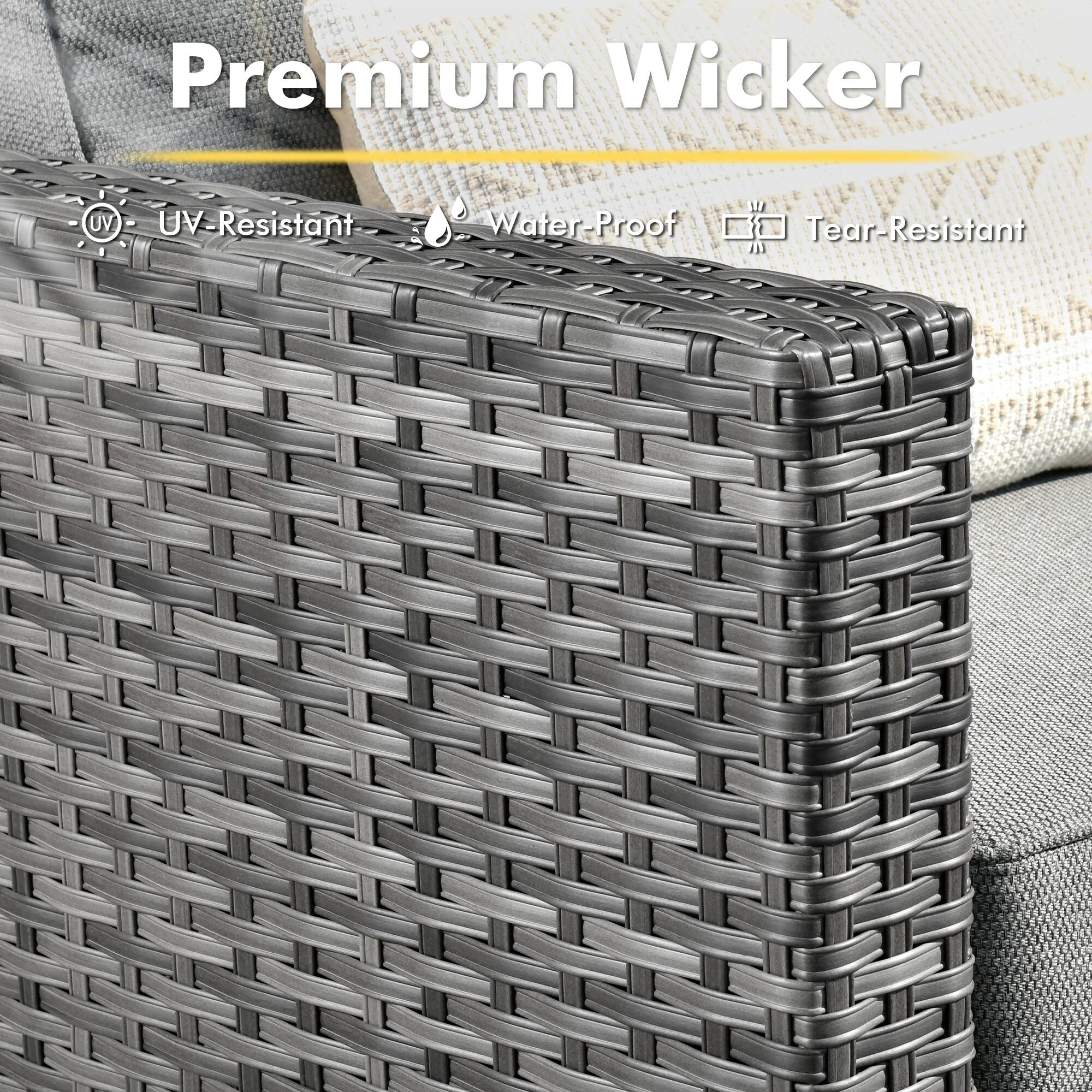 Premium Wicker

- UV-Resistant
- Water-Proof
- Tear-Resistant