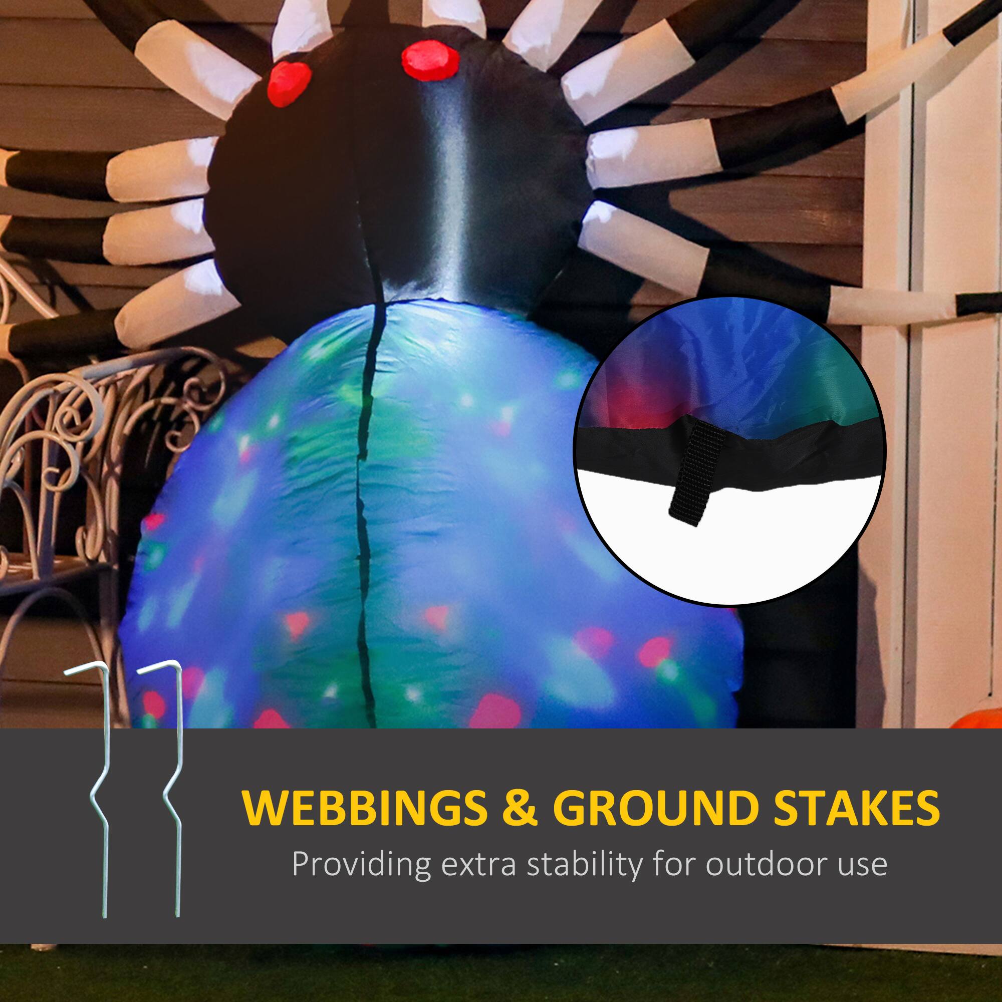 WEBBINGS & GROUND STAKES  
Providing extra stability for outdoor use