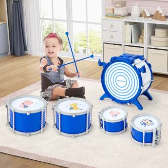 Music Alley Batterie Enfant 3 Pièces avec Tabouret et Cymbale, Rouge | Kit batterie musique Music Alley Batterie Enfant 3 Pièces avec Tabouret et Cymbale, Rouge | Kit batterie musique