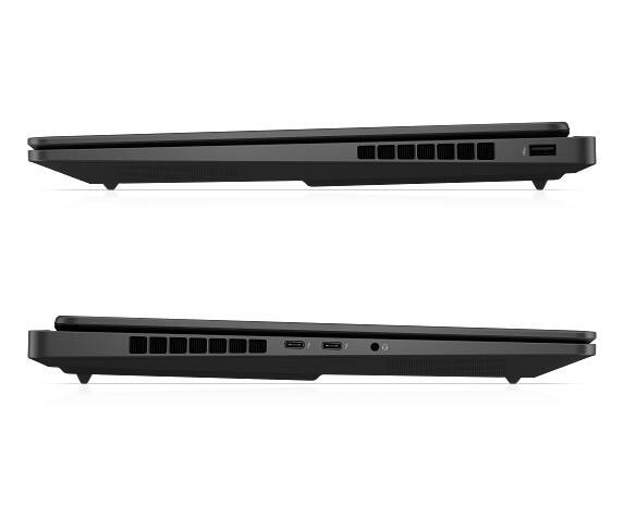 Left. HP OMEN - OMEN MAX Gaming Laptop 16" 2K Intel Core Ultra 7 16 GB memory;1 TB SSD  Windows - Shadow black, black chrome logo.