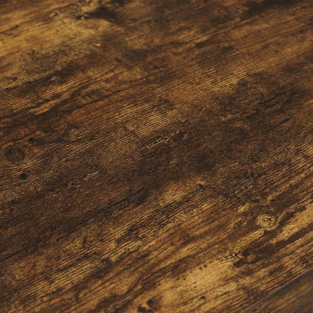Alt View 1. FurniFact - Amber Pine Finish Square End Table with Modern Minimalist Design - Amber Pine.