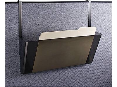 Alt View 2. Officemate -  1-Pocket Plastic Legal Size Wall File, Smoke  - Smoke.