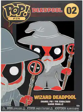Marvel - Deadpool 3 Inch Funko POP Pin | Wizard Deadpool - Red