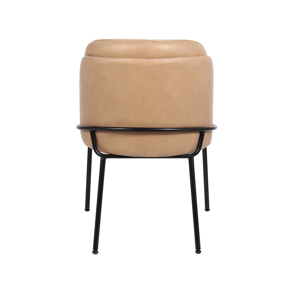 Alt View 1. Meridian Furniture - Jagger Tan Vegan Leather Dining Chair, Set of 2 - Brown.