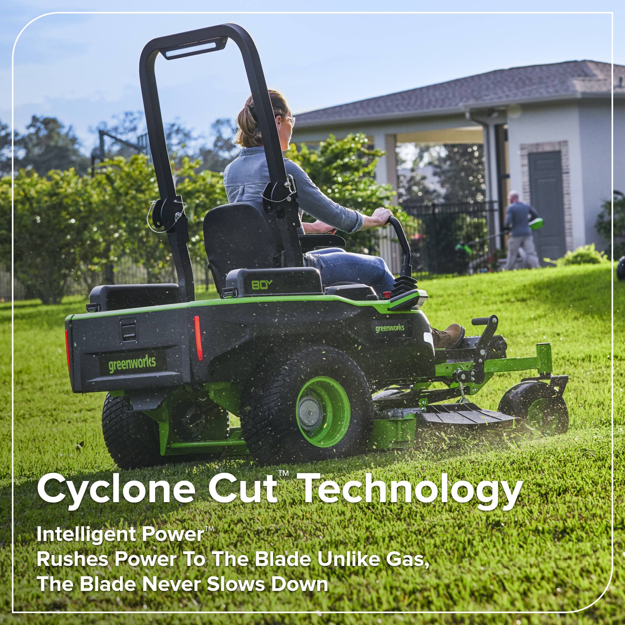 Cyclone Cut™ Technology

Intelligent Power™

Rushes Power To The Blade Unlike Gas, The Blade Never Slows Down