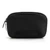 Front. Bagsmart - Travel Toiletry Bag, Waterproof Hanging Cosmetic Organizer with Wet Pouch, Compact Grooming Kit for Men and Women - Black.