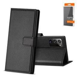 Reiko - Slim Stand Case With Card Holder Slots Samsung Galaxy Note 20 Ultra In - Black