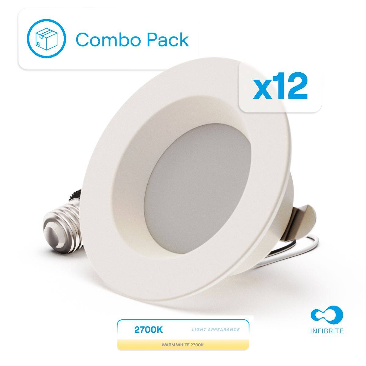 Combo Pack x12  
2700K LIGHT APPEARANCE  
INFIBRITE  
WARM WHITE 2700K