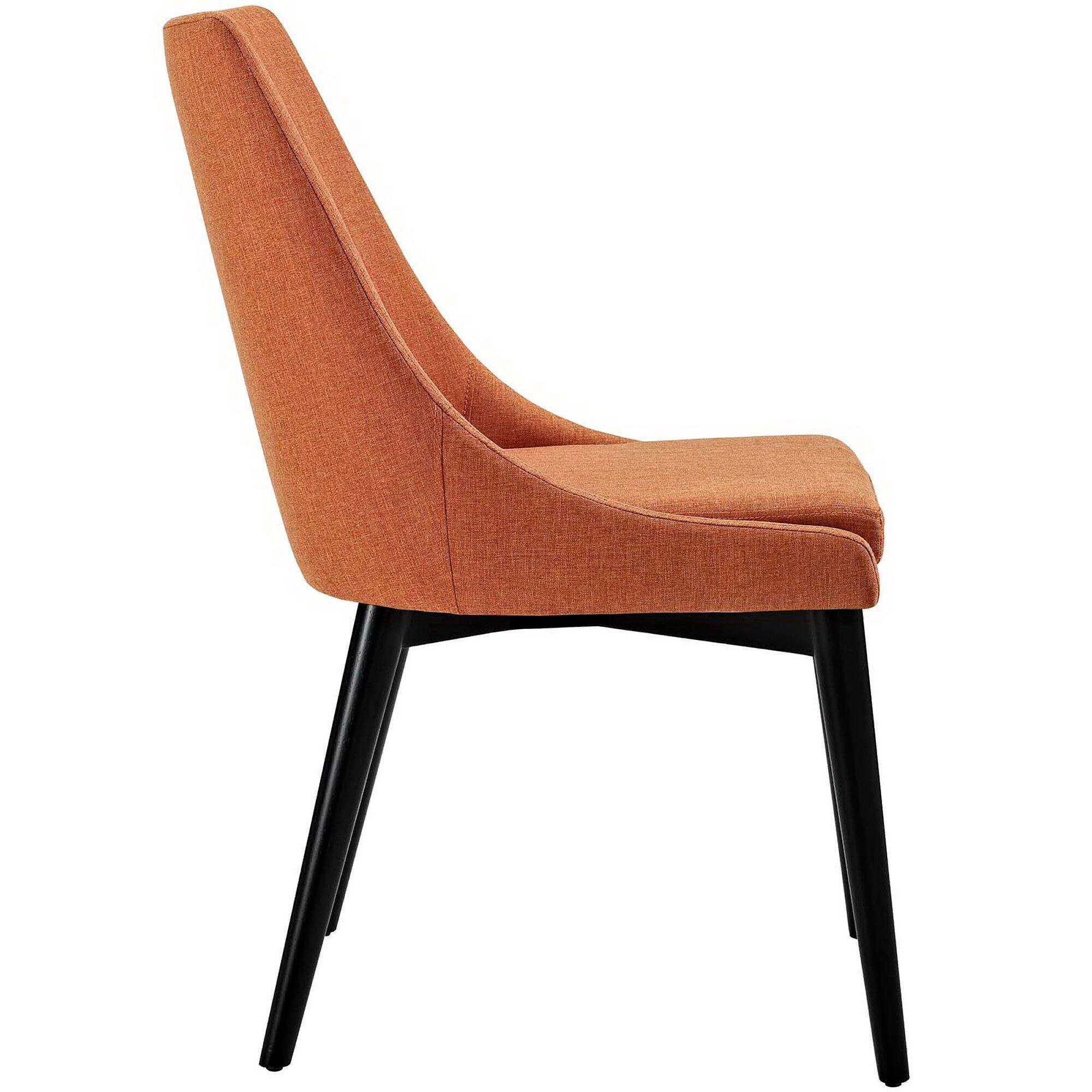Angle. Modway - Viscount Fabric Dining Chair by Modway - Orange.