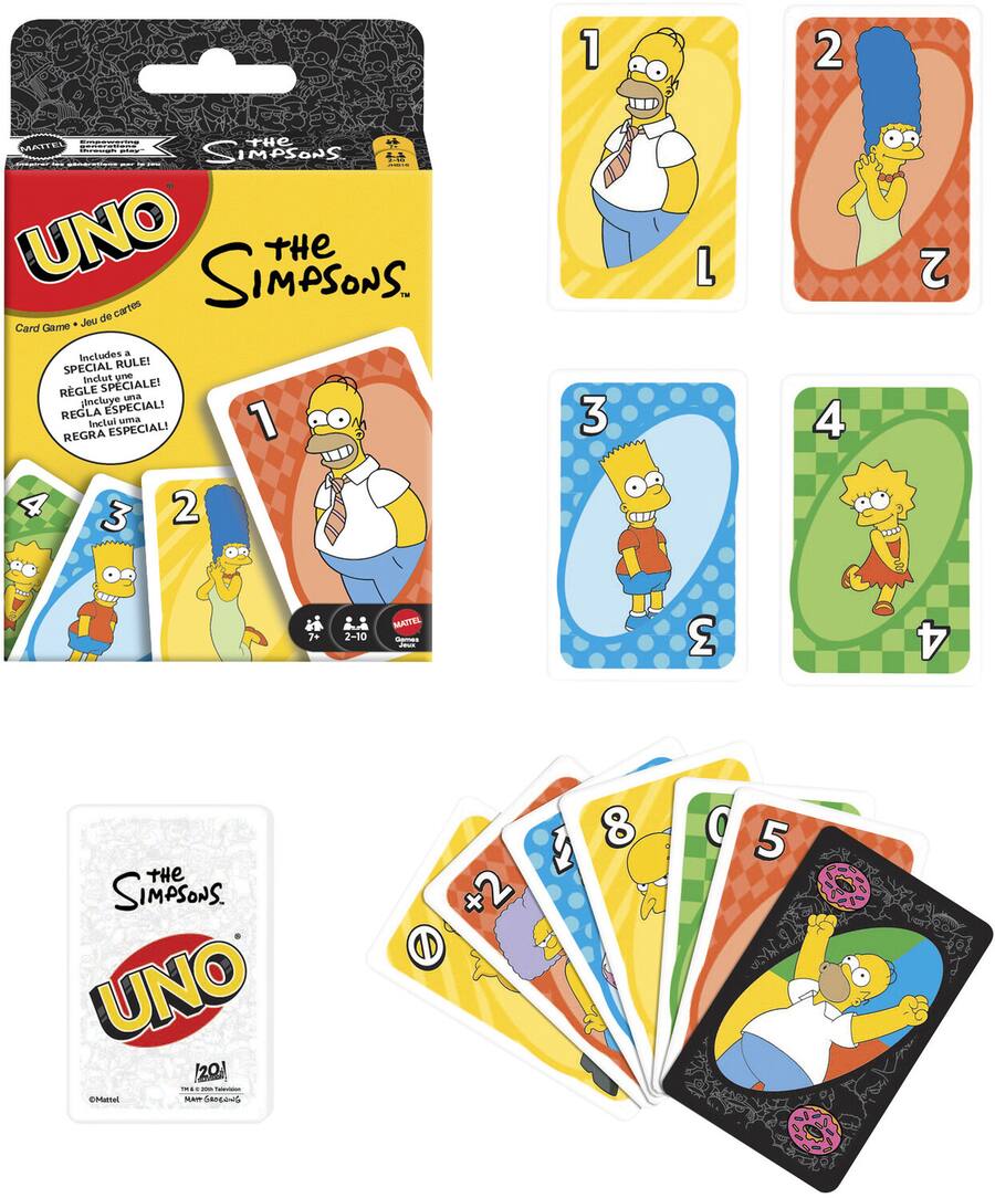 Simpsons Card Table Mattel UNO: The Simpsons COLLECTIBLES Multicolor 194735326846 - Best Buy