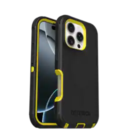 OtterBox - Defender Series Pro Hard Shell for MagSafe for Apple iPhone 16 Pro - Night (Black & Yellow)