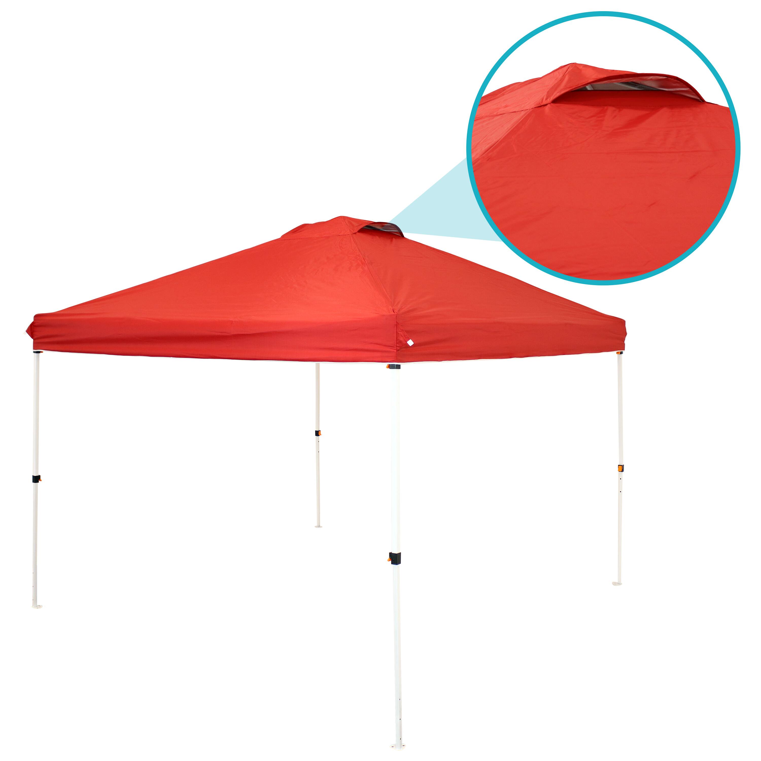 Alt View 8. Sunnydaze - Premium Pop-Up Canopy with Rolling Bag - 12 ft x 12 ft - Red.