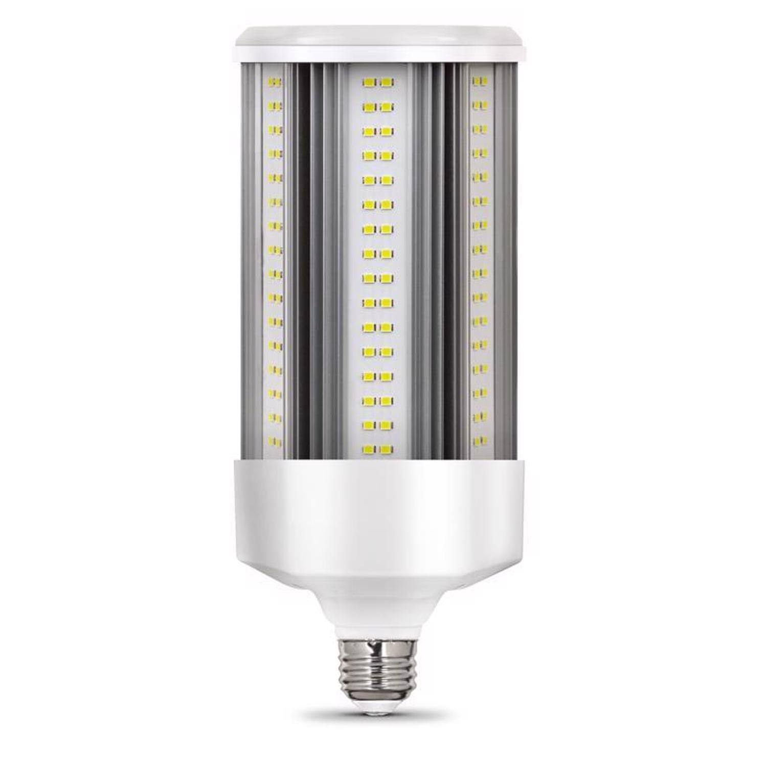 Angle. FEIT ELECTRIC - Feit Corn Cob E26 (Medium) LED Bulb Daylight 500 Watt Equivalence 1 pk.