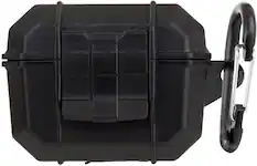 Front. Pelican - Marine Case for Apple AirPods Pro 1st and 2nd Generation - Black.
