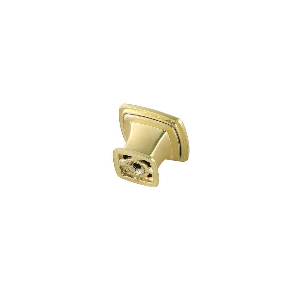 Left. Elegant Decor - Marcel 1.2" Brushed Gold Square Knob Multipack (Set of 10) - Brushed Gold.
