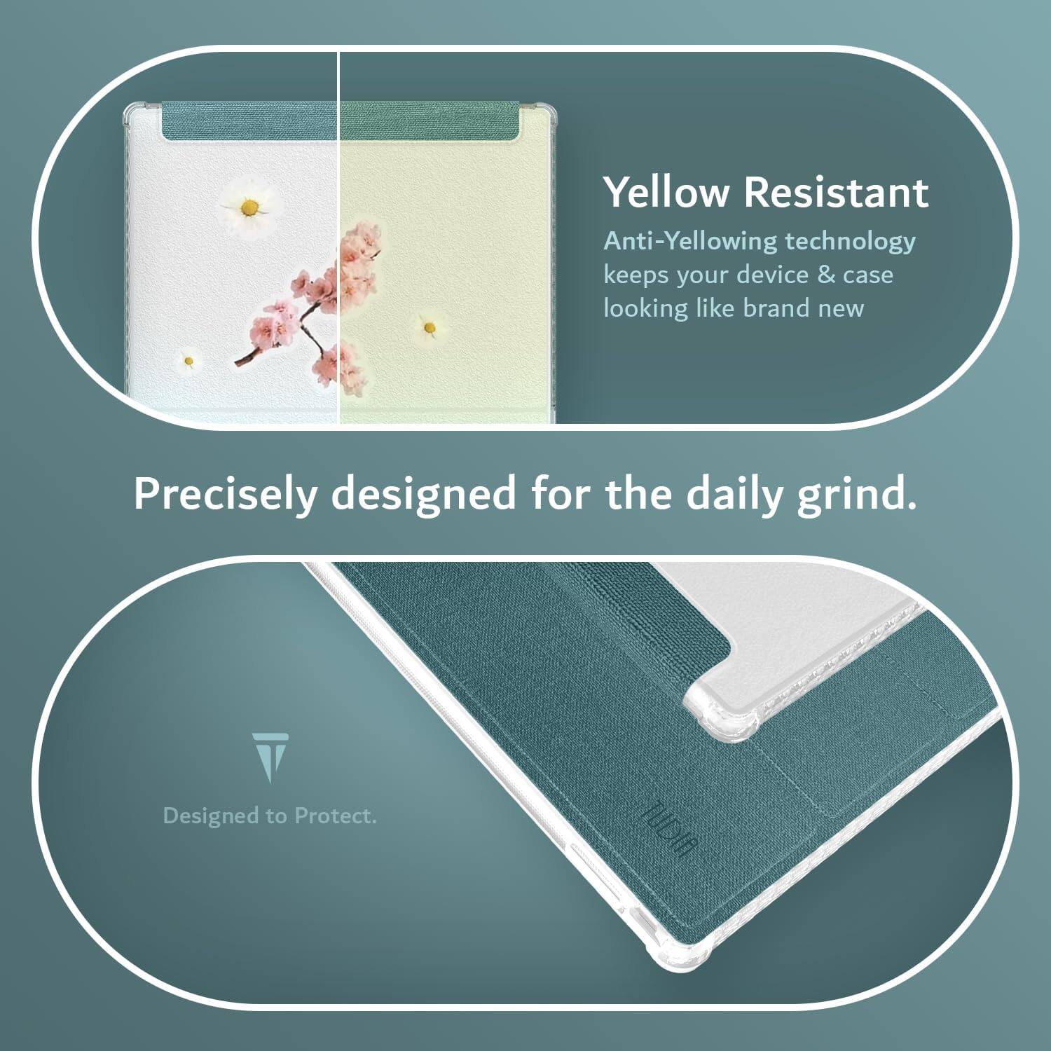 Yellow Resistant  
Anti-Yellowing technology keeps your device & case looking like brand new  

Precisely designed for the daily grind.  

Designed to Protect.  

TUDIA