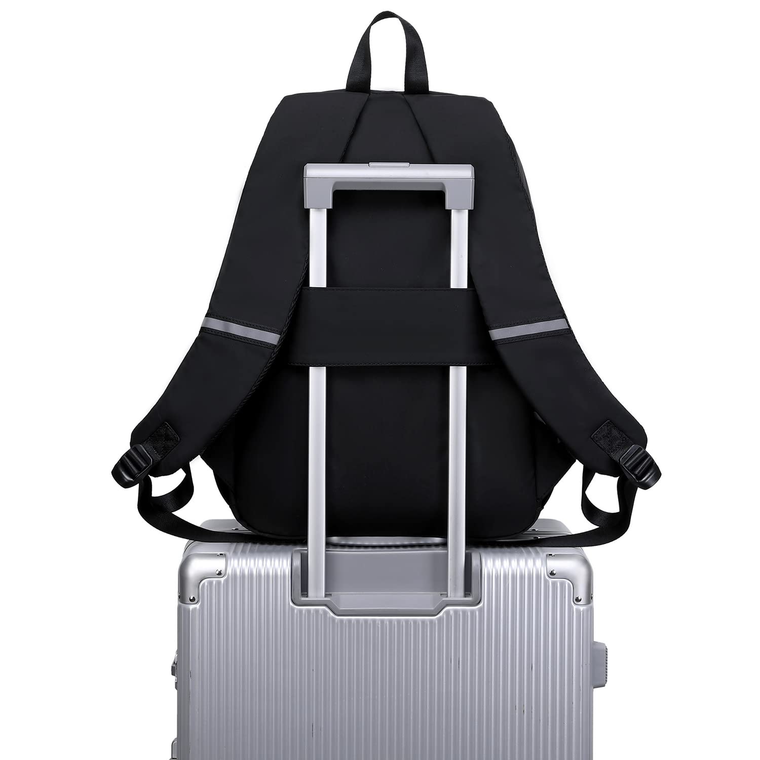 Alt View 5. Pacoar Cade - Big Student Backpack For School Teen Middle High Bookbag Elementary Backpacks With Lunch Bag (black) - Lightsteelblue.