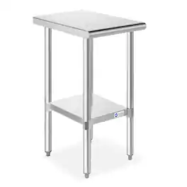 GRIDMANN - 12 x 24-in NSF Stainless Steel Commercial Prep Table - Silver