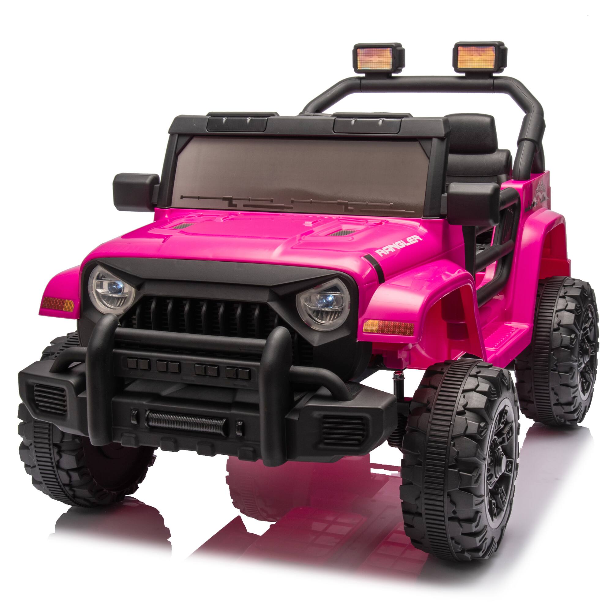 Left. ELEMENT ACE - Pink 12V Electric Ride-On Car for Toddlers with Parent Remote Control, Dual Drive, and Music Player - Pink.