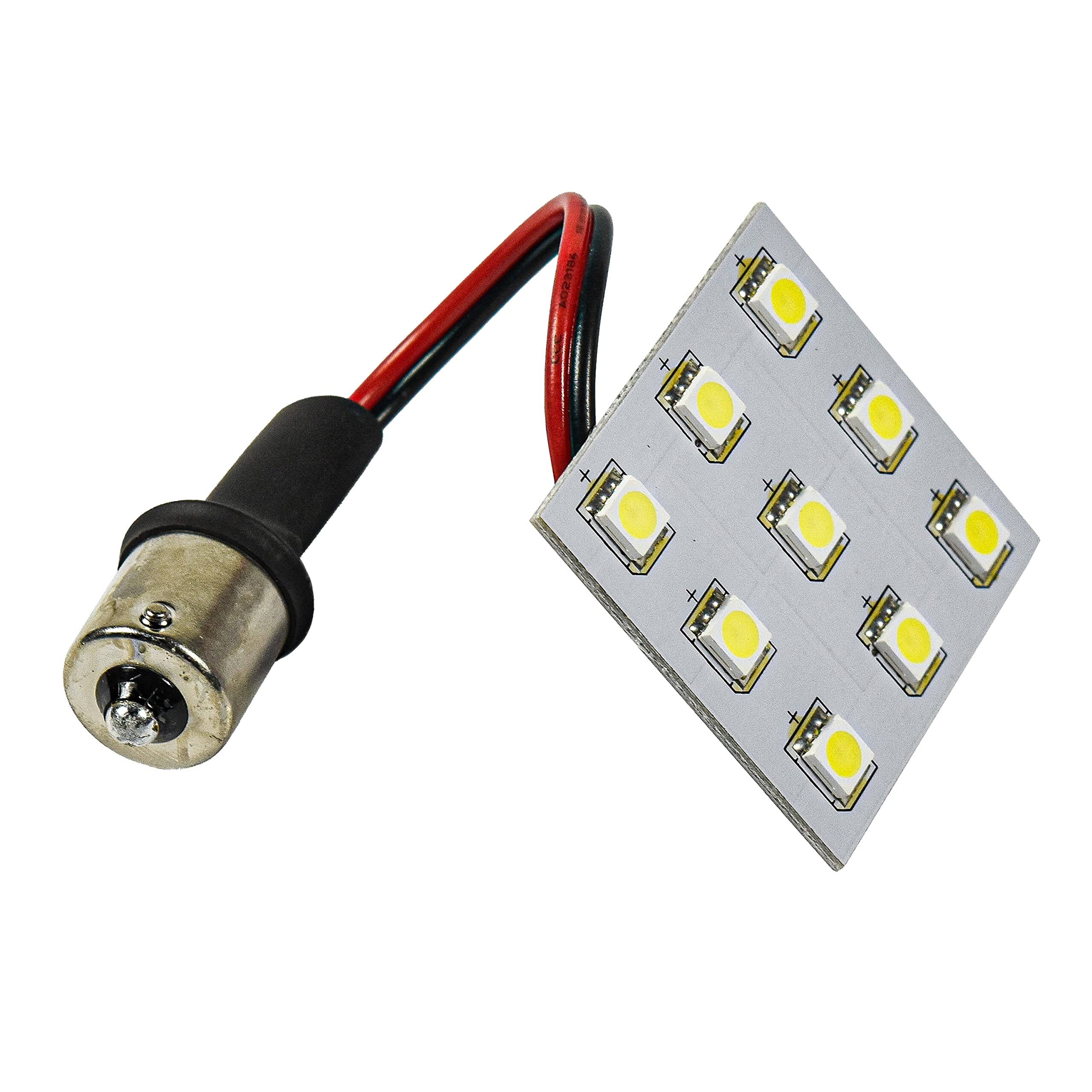 Alt View 4. HQRP - BA15s LED Bulb 4-Pack 9 SMD 5050 Cool White 6000K 10-30 V DC Replacement #93 #1141 #1156.