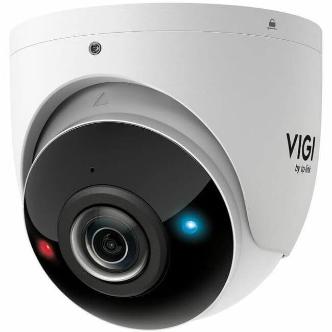 TP-Link - TP Link VIGI INSIGHT S485PI - VIGI 8MP IR Panoramic Turret Network Camera - 65.62 ft Infrared Night Vision - H.265+ - Color