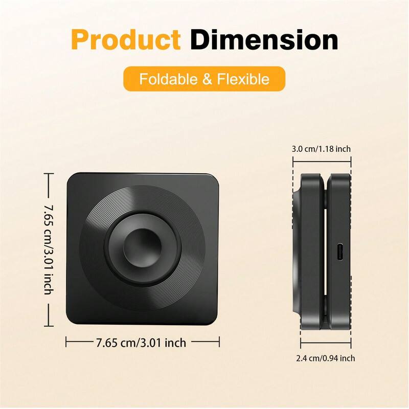 Product Dimension  
Foldable & Flexible  

- 3.0 cm/1.18 inch  
- 7.65 cm/3.01 inch  
- 7.65 cm/3.01 inch  
- 2.4 cm/0.94 inch