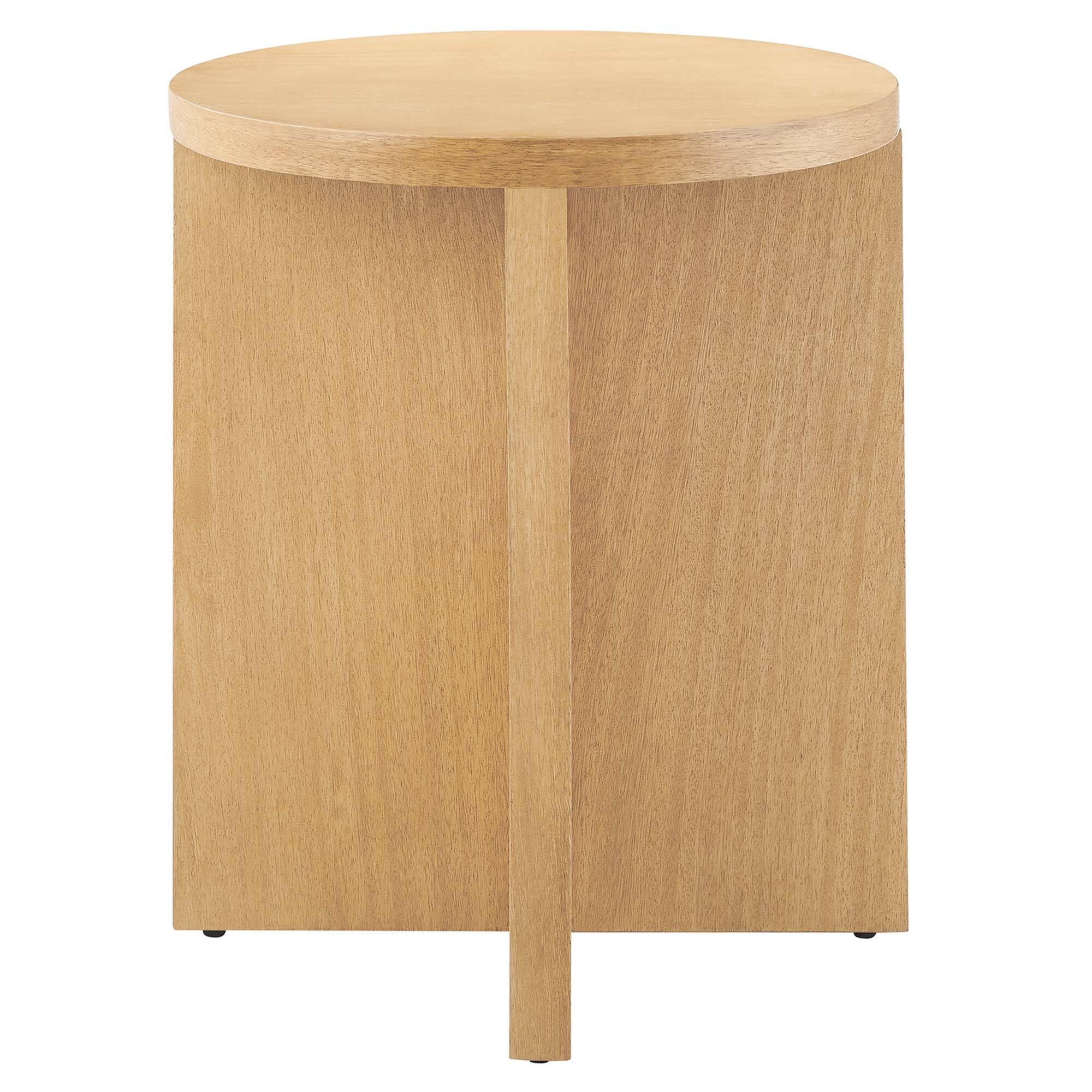 Alt View 2. Modway - Silas Round Wood Side Table by Modway - Natural.