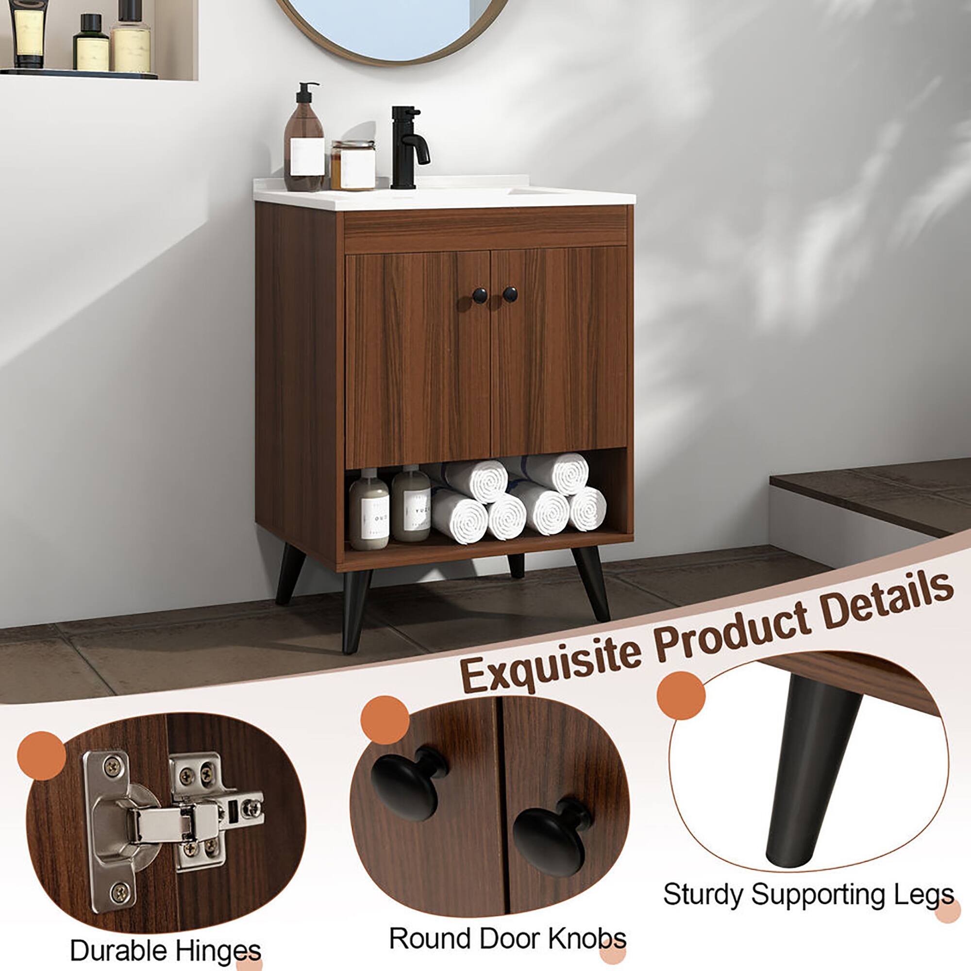 Exquisite Product Details

- Durable Hinges
- Round Door Knobs
- Sturdy Supporting Legs
