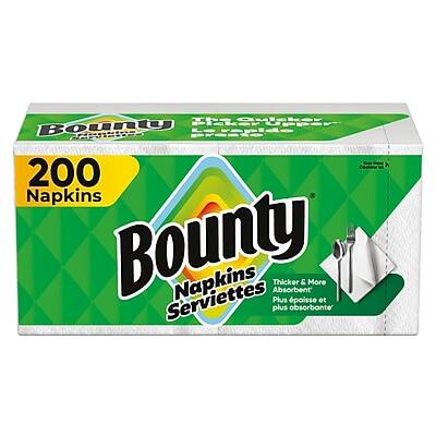 Bounty  
The Original  
200 Napkins  
Napkins Serviettes  
Thicker & More Absorbent  
plus épaisse et plus absorbante
