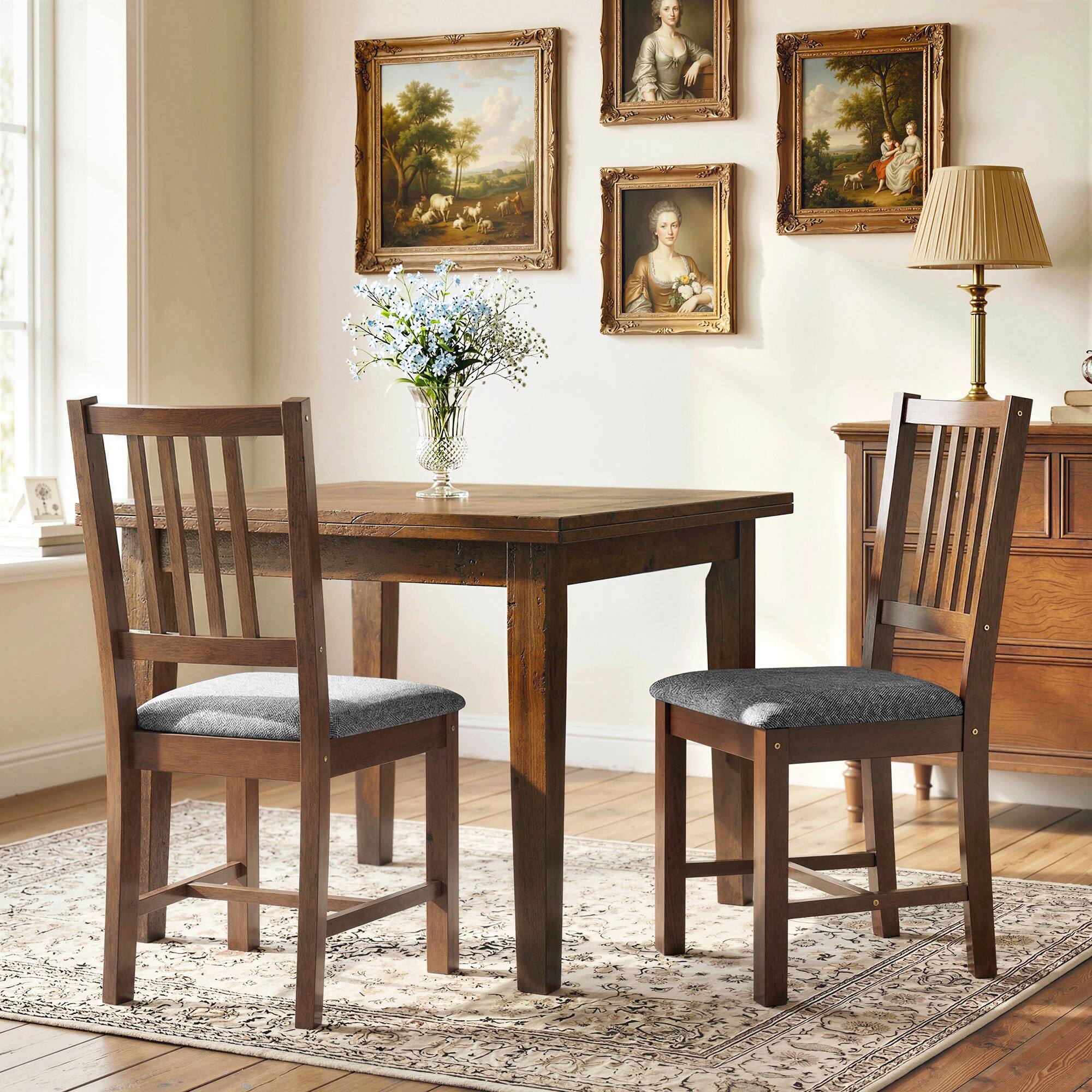 Alt View 1. Homcom - of 2 Dining Chairs - Gray.