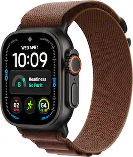 Apple Watch Ultra 4 (GPS + Cellular) 49mm Titanium Case with Burgundy Alpine Loop - S - Black - (2026)