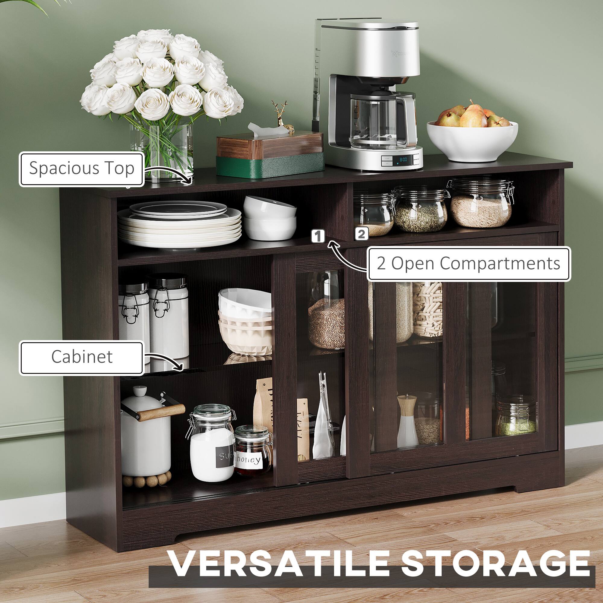Spacious Top  
2 Open Compartments  
Cabinet  
VERSATILE STORAGE