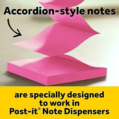 Accordion-style notes are specially designed to work in Post-it® Note Dispensers.