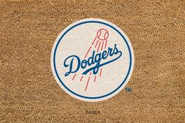 Evergreen Enterprises - Los Angeles Dodgers 24" x 36" Outdoor Team Logo Coir Mat - Brown