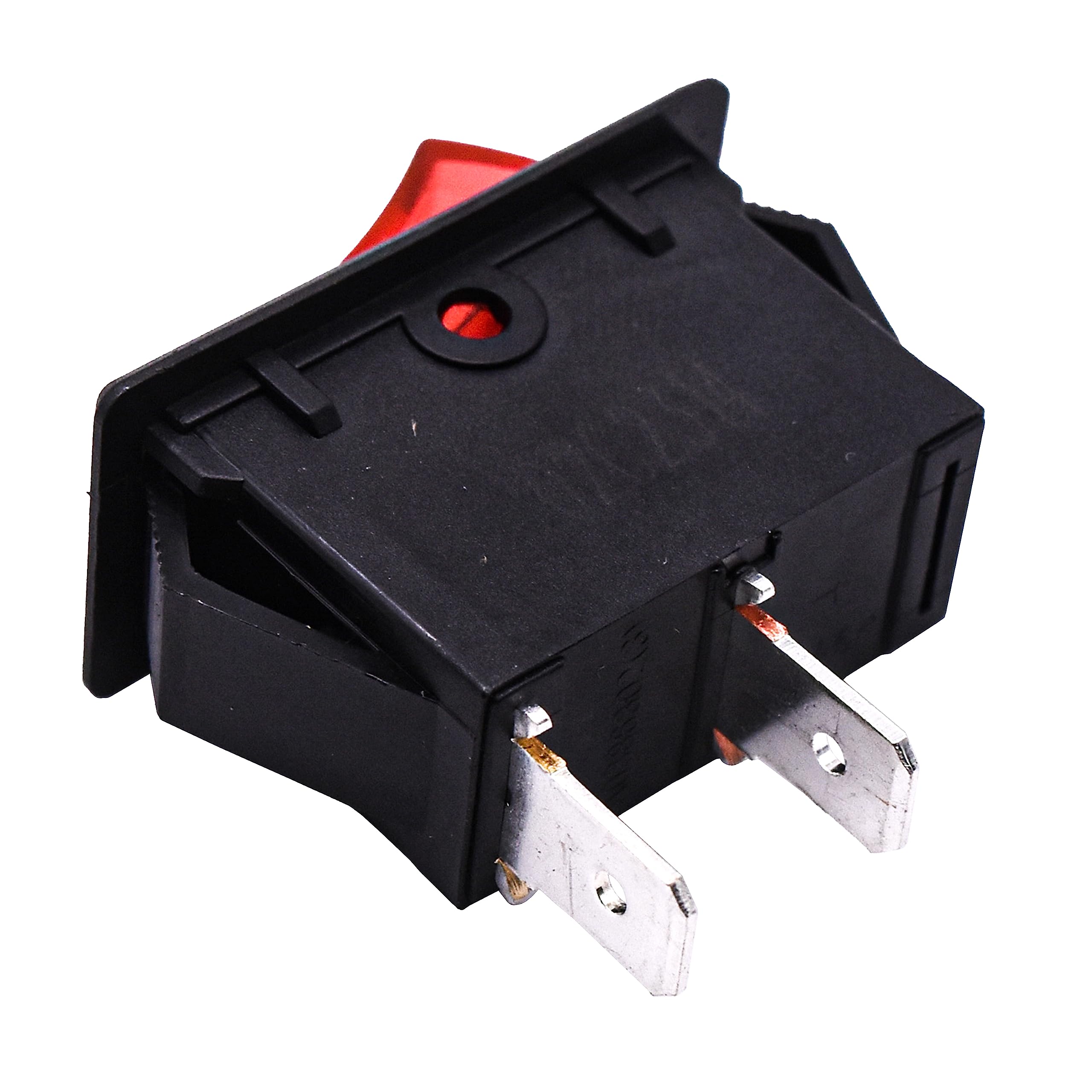 Alt View 4. HQRP - On-Off Rocker Switch 2-Prong 16 A 125 V UL Listed Replacement for KEDU HY35B - red.