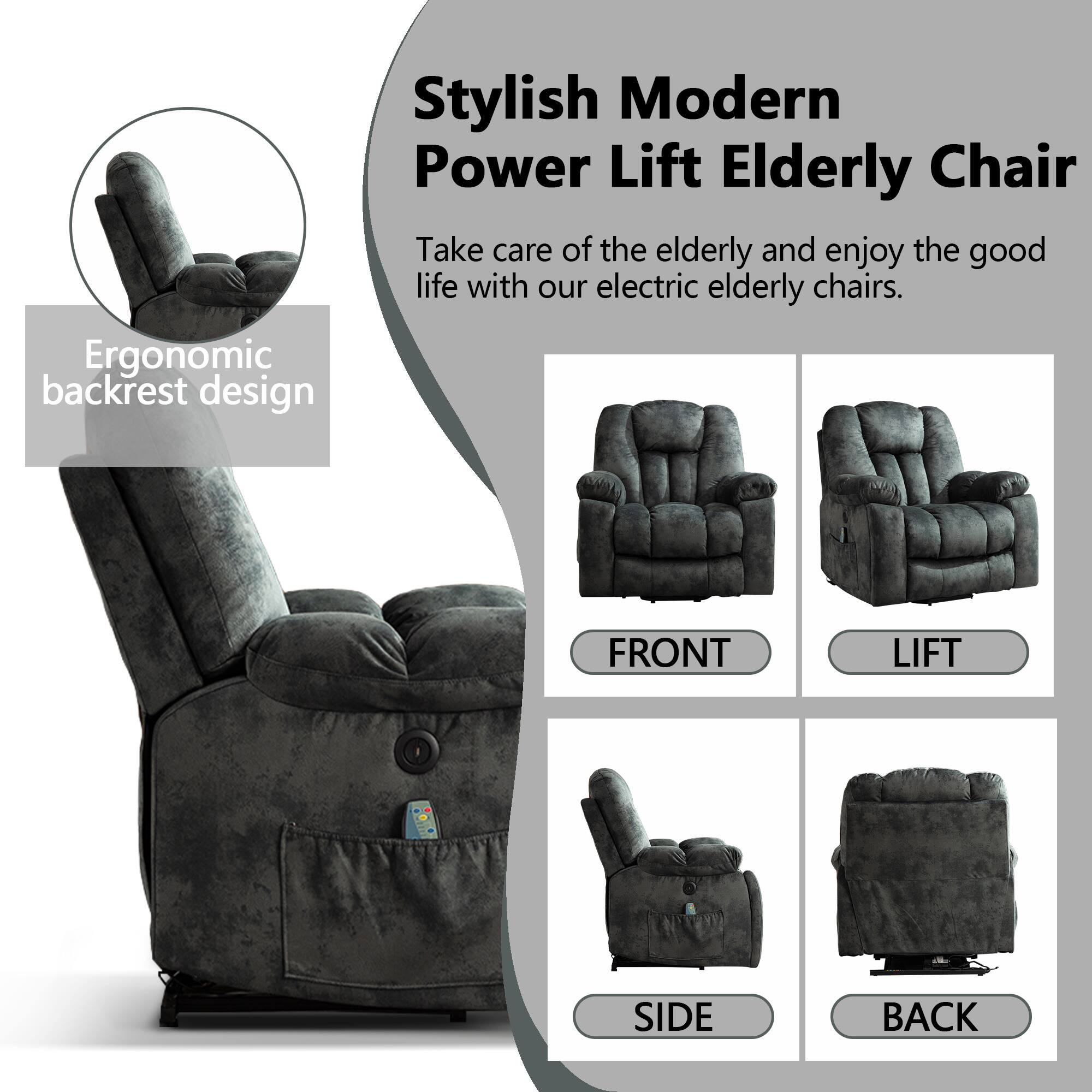 Stylish Modern Power Lift Elderly Chair

Take care of the elderly and enjoy the good life with our electric elderly chairs.

Ergonomic backrest design

FRONT LIFT SIDE BACK
