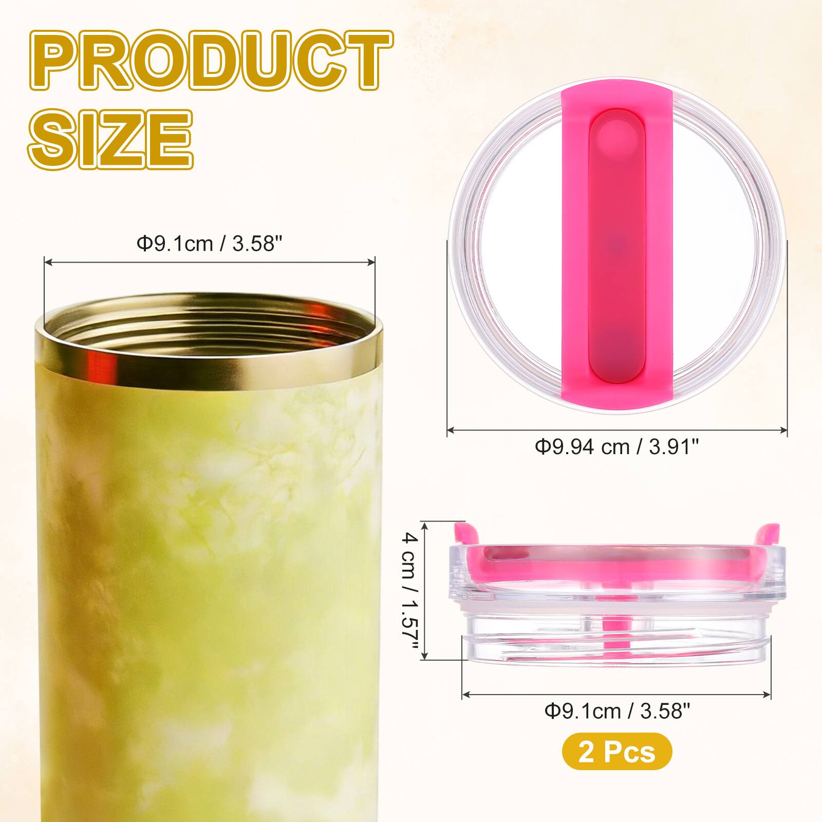 PRODUCT SIZE

9.1 cm / 3.58"
4 cm / 1.57"
9.94 cm / 3.91"

2 Pcs