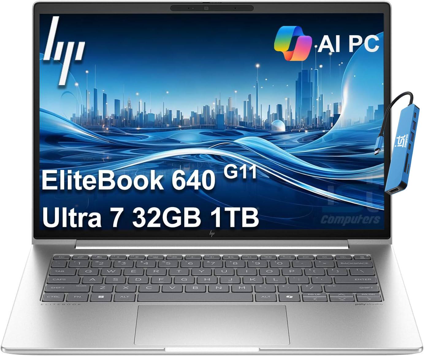 HP - EliteBook 640 G11 14" WUXGA Laptop - Intel Core Ultra 7 with 32GB Memory - 1TB SSD - Thunderbolt 4 - Win 11Pro - Silver