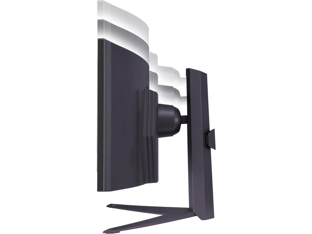 Alt View 6. LG - LG 45" UltraGear DQHD 200Hz 1ms HDR600 Curved Gaming Monitor, AMD FreeSync, Adjustable Stand 45GR65DC-B.