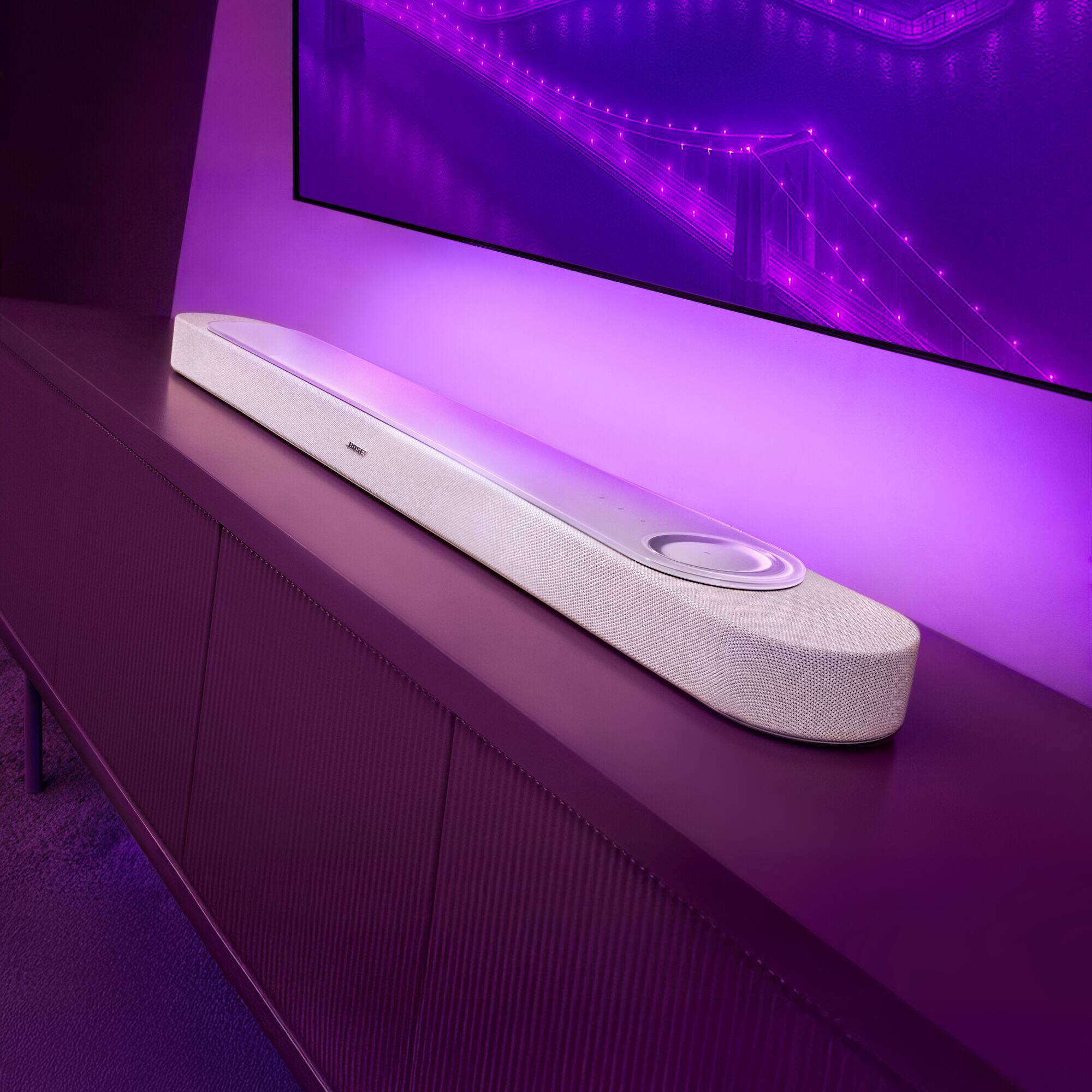 Alt View 16. Bose - Lifestyle Ultra 5.1 Channel Wireless Soundbar with Dolby Atmos - White Smoke.