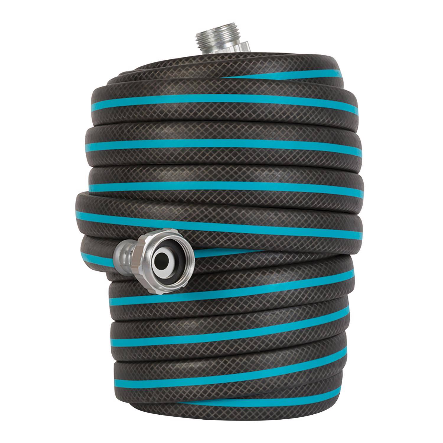Left. Gilmour - Gilmour AquaArmor 1/2 in D X 50 ft L Expandable Lightweight Garden Hose.