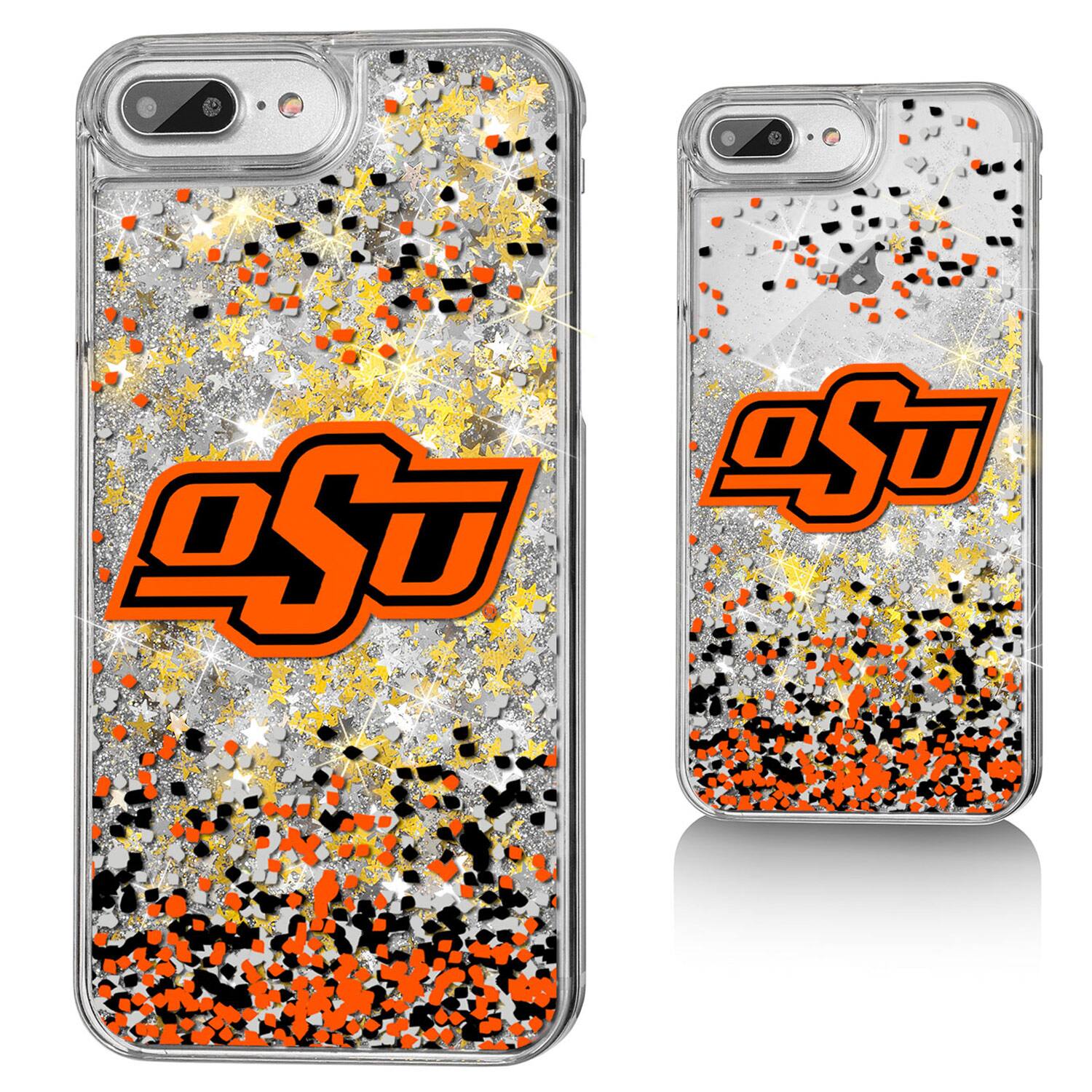 Front. Keyscaper - Oklahoma State Cowboys iPhone Glitter Confetti Design Case - 12 Pro Max - Multicolor.
