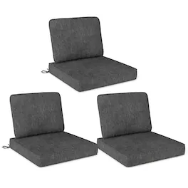 Costway - 6-Pack 24" x 24" Deep Seat Cushion & Back Pillow with Removable Covers Outdoor - Gray