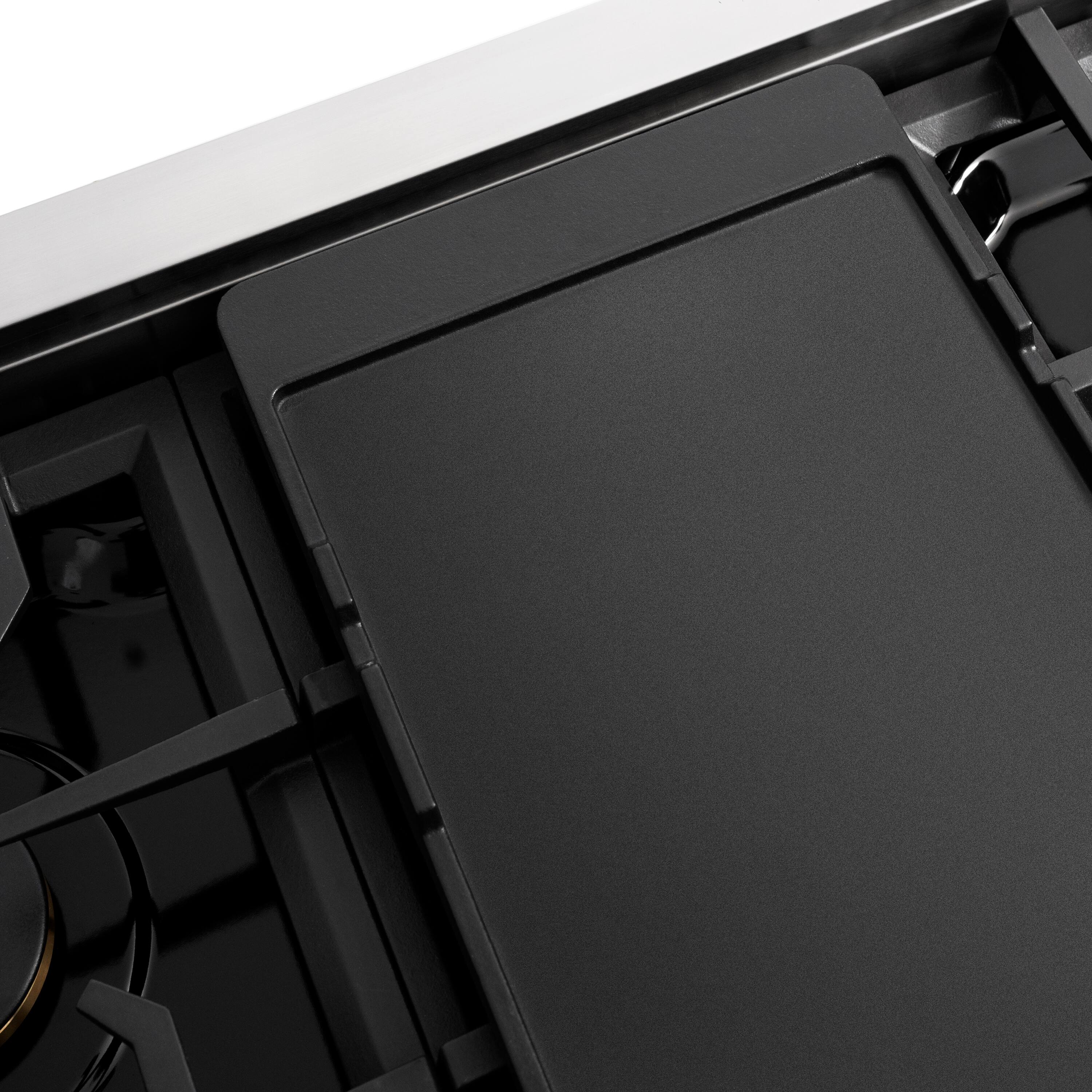 Alt View 14. ZLINE - ZLINE 48 in. Autograph Paramount Gas Rangetop w/ 8 Burners & Champagne Bronze Accents (SRTZ-48-MB) - Stainless Steel.