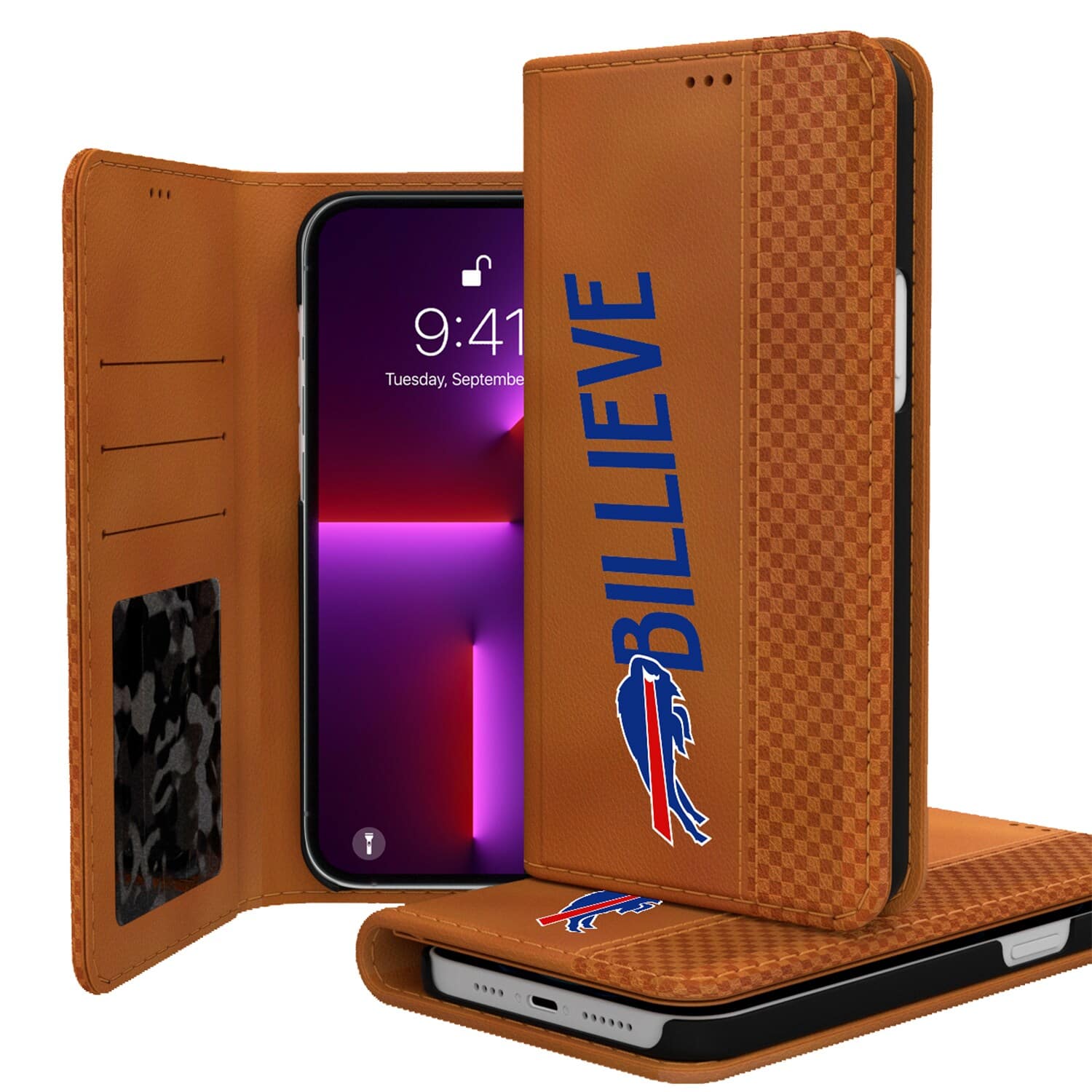 Keyscaper - NFL - Buffalo Bills iPhone Folio Case - 14 - Brown