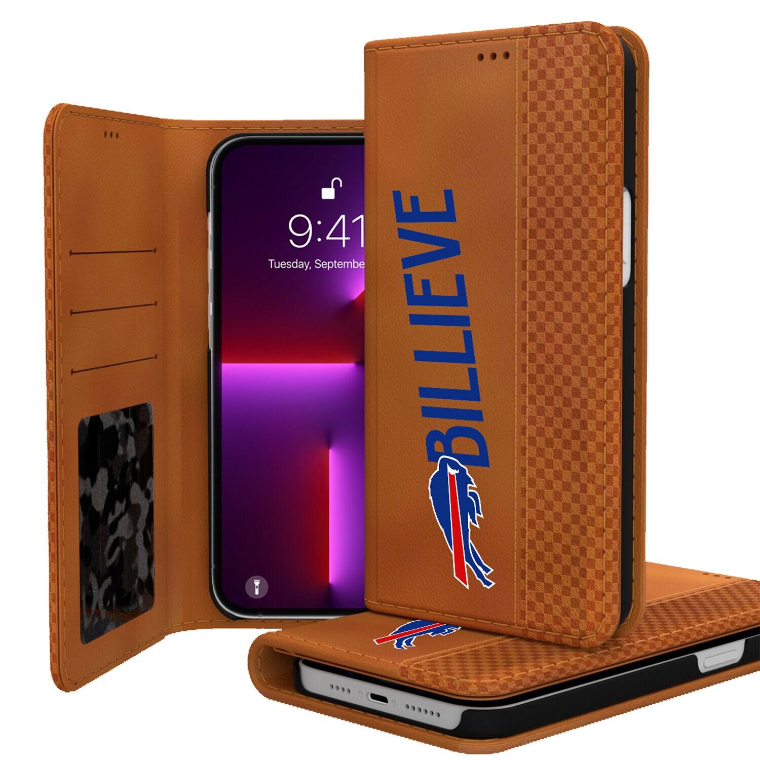 Keyscaper - NFL - Buffalo Bills iPhone Folio Case - 15 - Brown